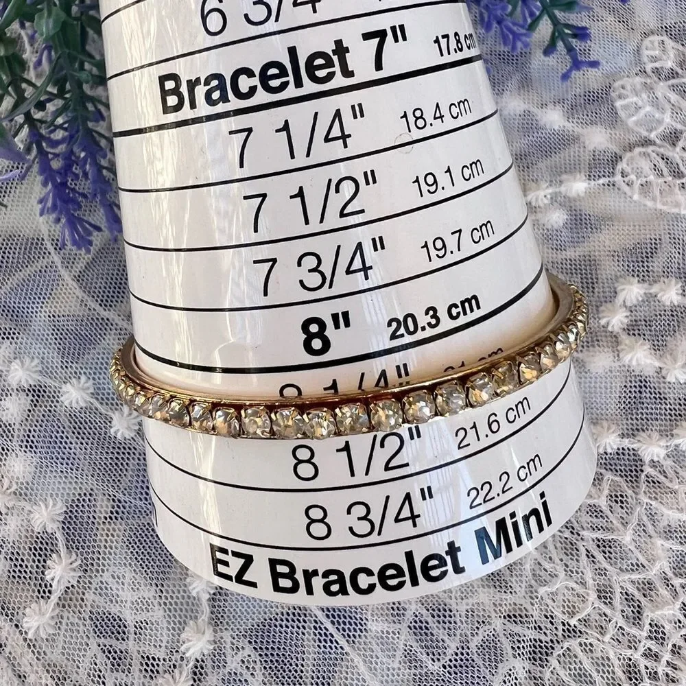 Cute Gold Rhinestone Bangle